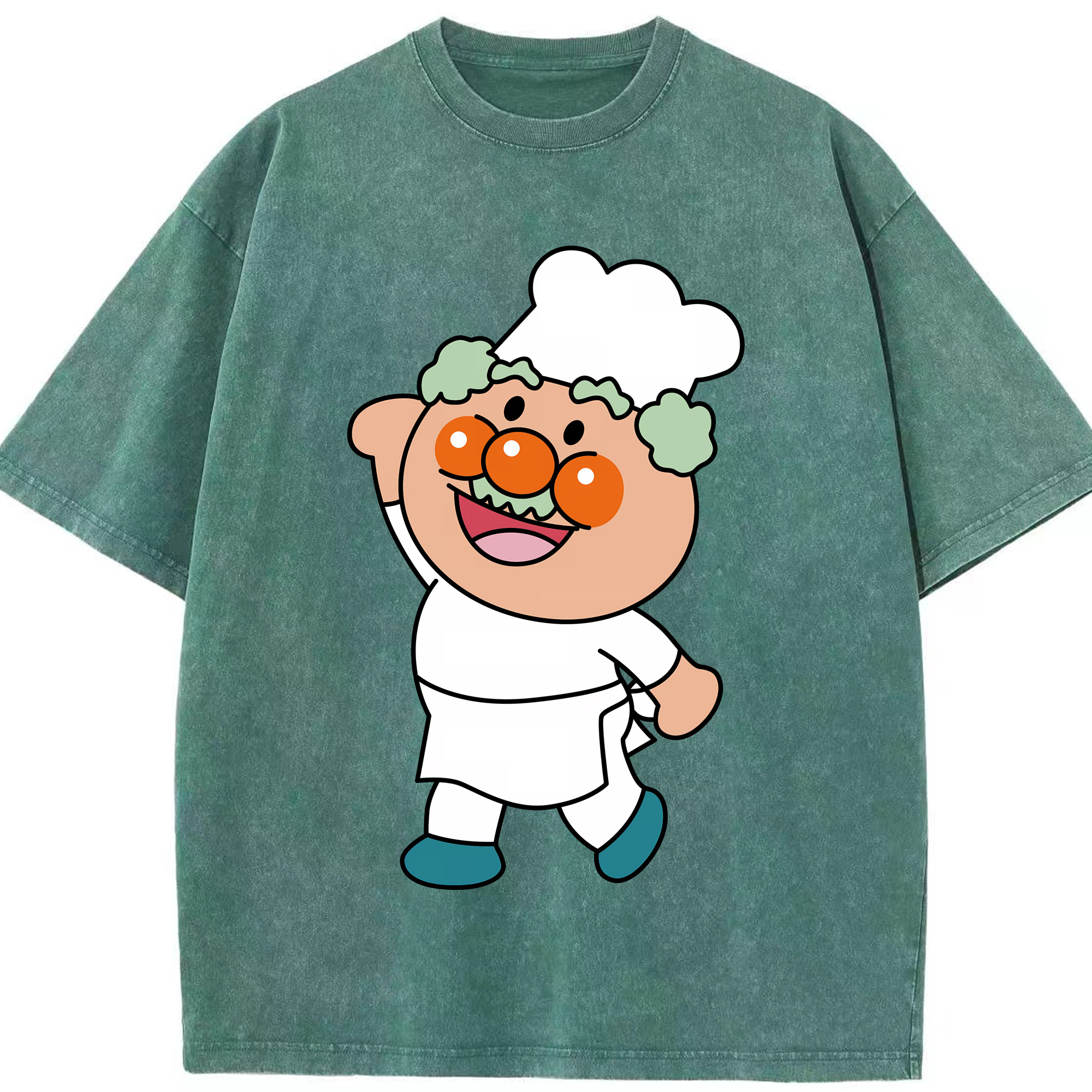 （画像用） アンパンマン Anpanman 綿100% ヴィンテージ風 半袖Tシャツ（フロントプリント）